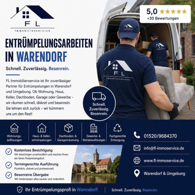 Entrümpelung | Abrissarbeiten | Messiewohnung | Haushaltsauflösung Entsorgungsdienstleistungen in Warendorf, mit Kontaktinformation und Bewertungen.